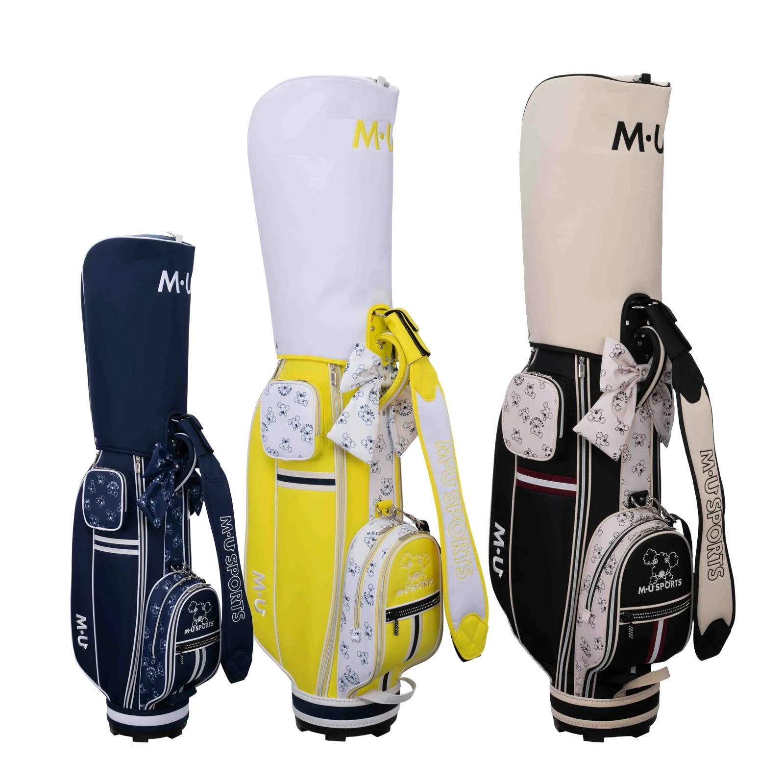 エムユースポーツ キャラクター総柄プリント部分使い レギュラーソールキャディバッグ 703J6106 【IR】