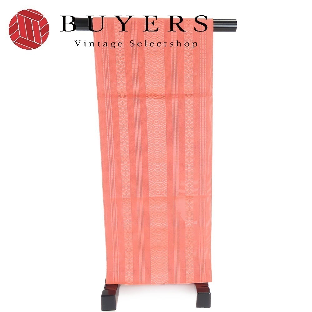 中古 名古屋帯 正絹(金銀糸除く) ピンク 夏物 呉服　和装 名古屋仕立 レディース 女性