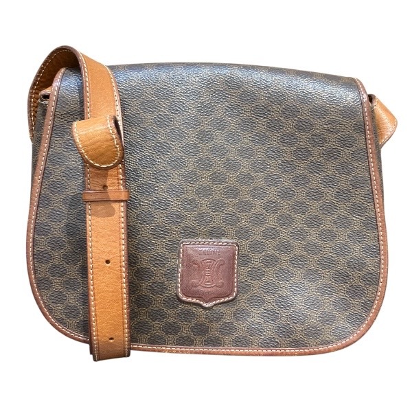 セリーヌ CELINE マカダム ブラウン バッグ ショルダーバッグ レディース 【中古】