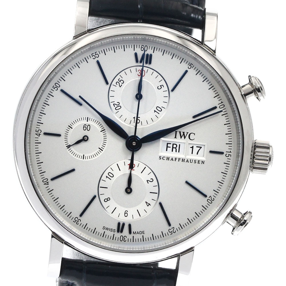 IWC IWC SCHAFFHAUSEN IW391037 ポートフィノ クロノグラフ デイデイト 自動巻き メンズ 美品 箱・保証書付き_893872【中古】