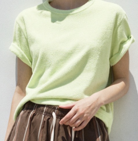 ファサードパターン Soft Terry T-shirt Lime