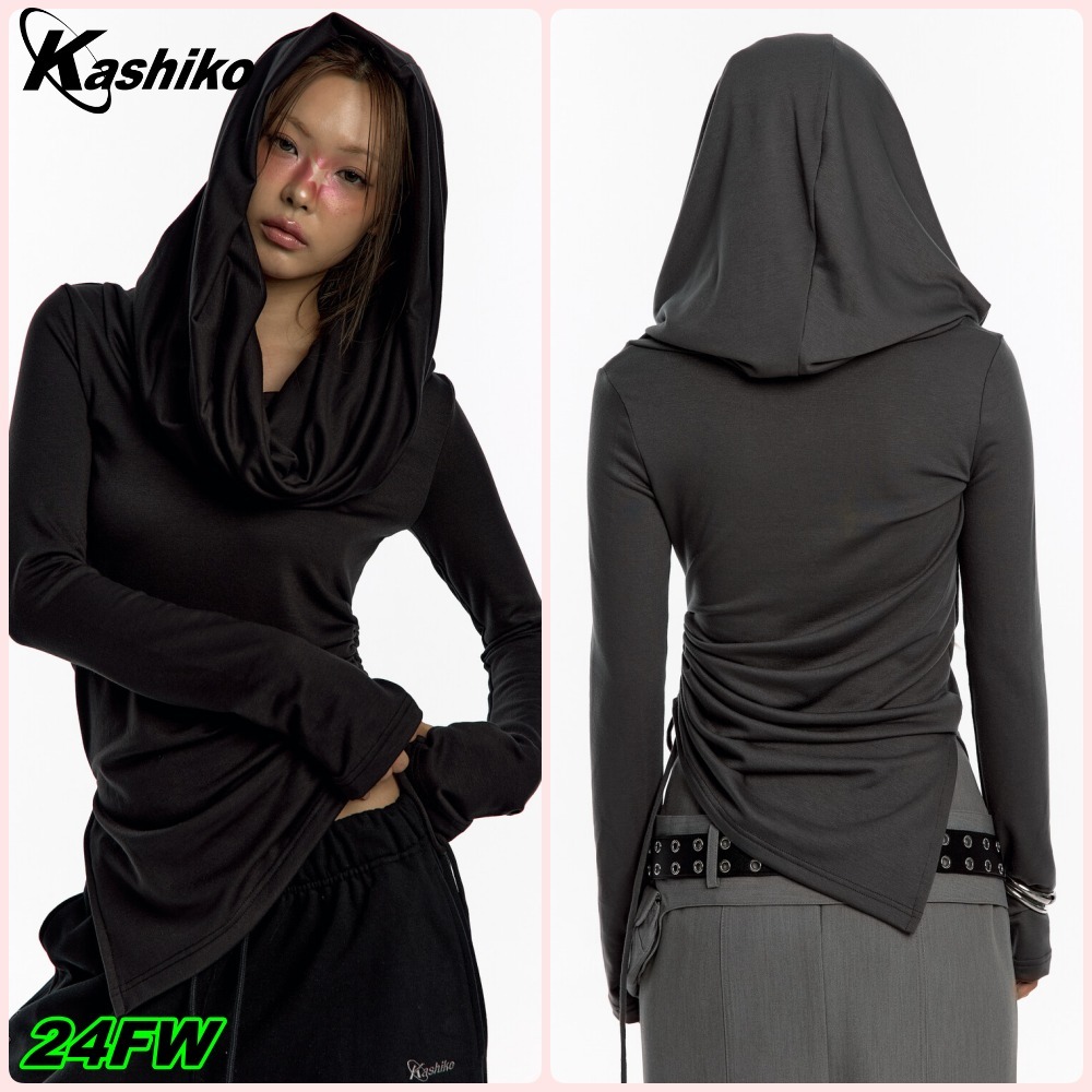 【Kashiko】送料/関税込 Cowl Hood Long Sleeve
