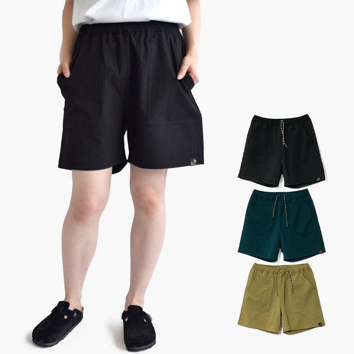 ゴースローキャラバン パンツ ショートパンツ 短パン ハーフパンツ ハーパン ボトムス ストレッチサッカー イージー ショーツ メンズ レディース　326107