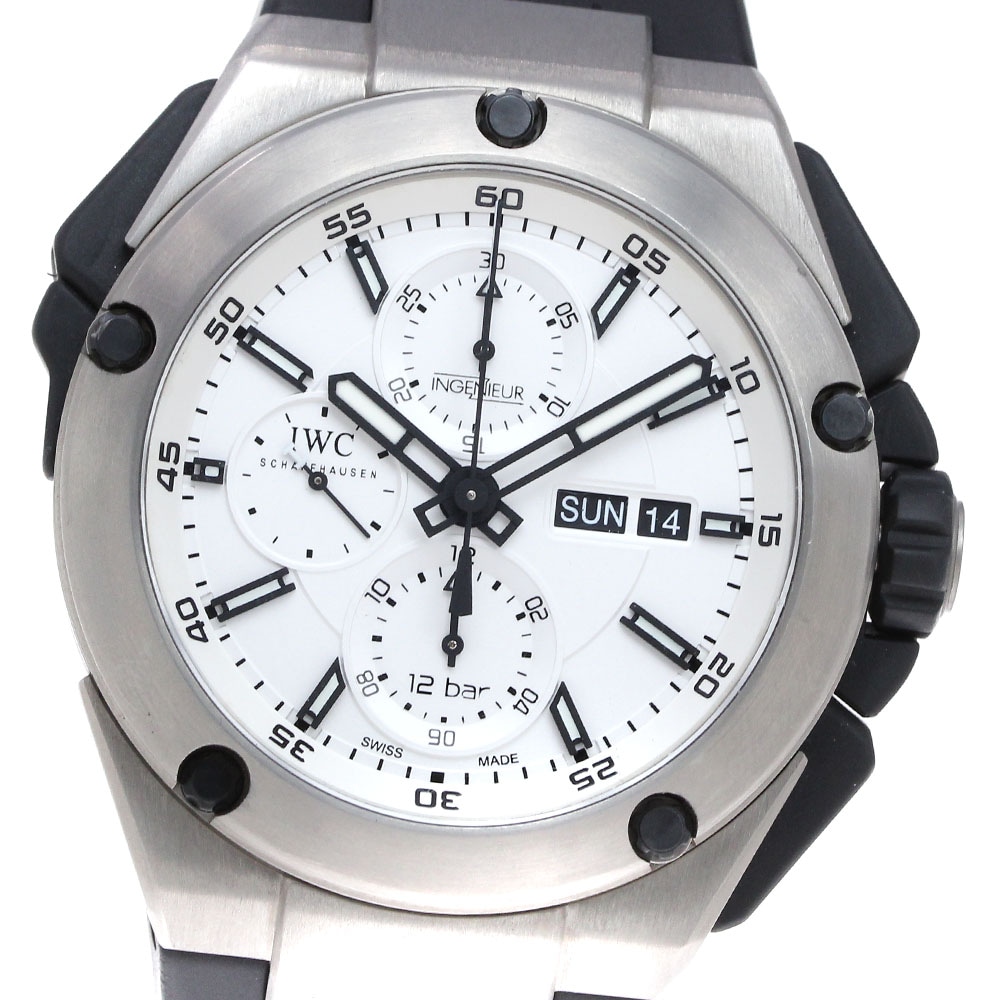 IWC SCHAFFHAUSEN IW386501 インジュニア ダブルクロノグラフ 自動巻き メンズ _832107【中古】