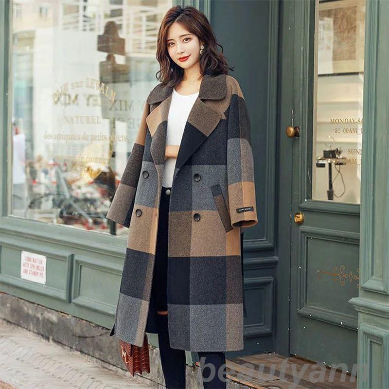 スーパーSALE半額 グレンチェックコート レディース 冬 ロング丈 ロングコート チェスターコート 大きいサイズ チェック アウター 通勤 秋冬 冬新作 韓 5,847円