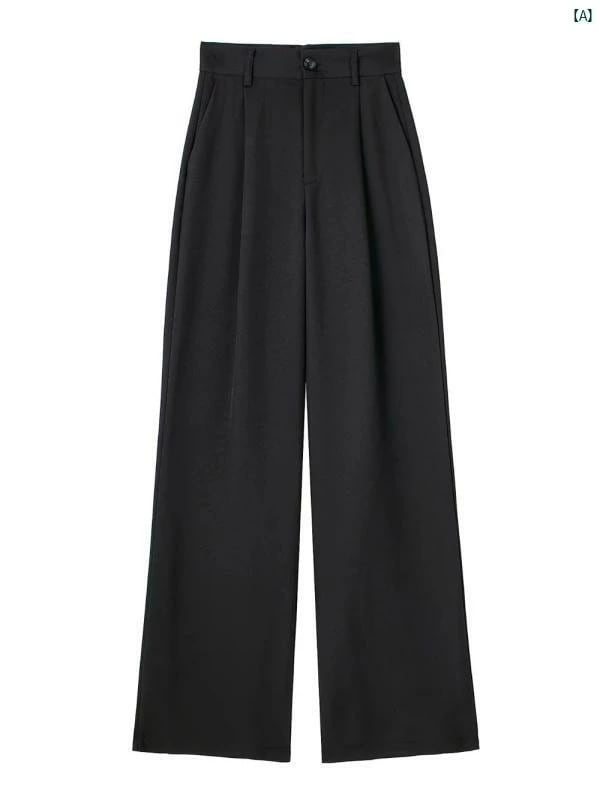 レディースファッション　かわいい　オシャレ　海外 プリーツ ハイウエスト ワイド レッグ パンツ