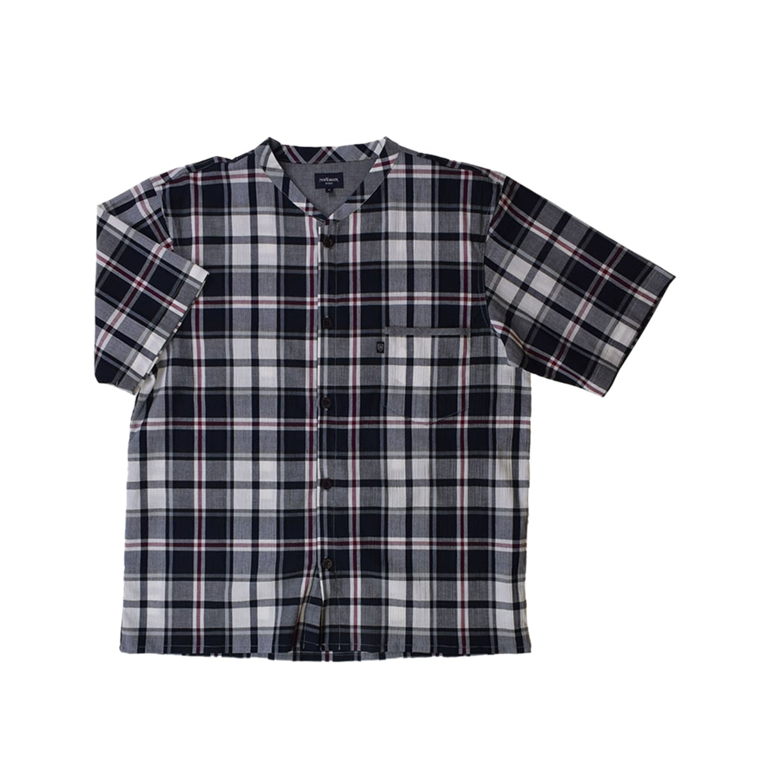 ルームウェア 部屋着 パジャマ ナイトウェア シャツ 半袖 メンズ グレー ネイビー 0655-13