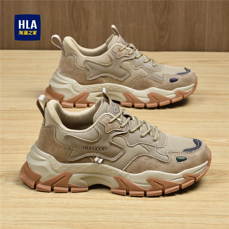 海瀾之家正品男性靴新型秋スニーカー男性アウトドア厚底カジュアル増加お父さん靴