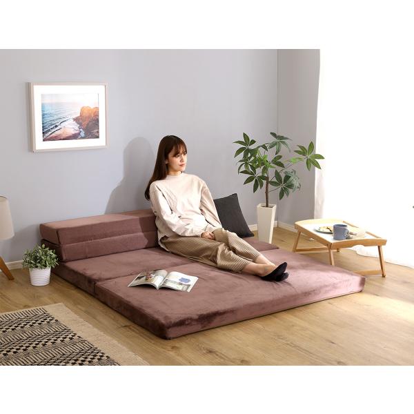 マットレス ダブル 折りたたみ 高反発高密度ウレタン 日本製 真空圧縮ロール梱包 適度な硬さ 快適な寝心地 折り畳み