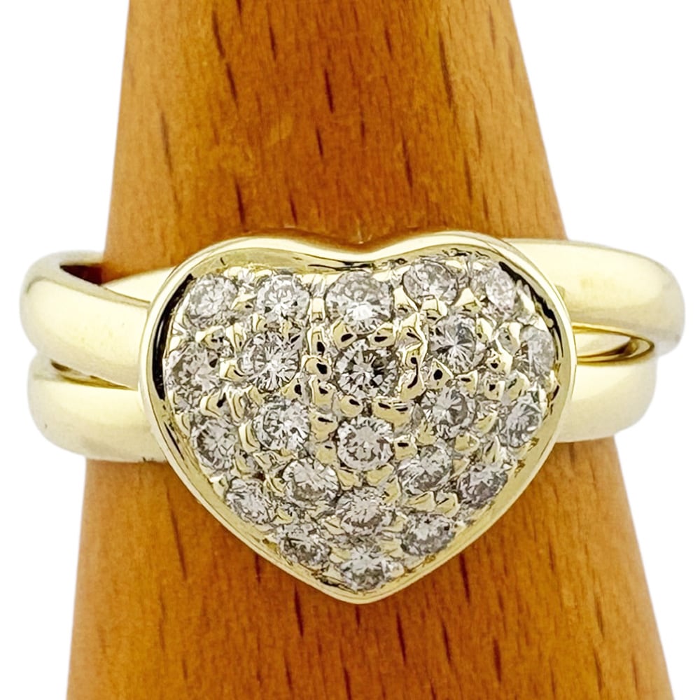 ポンテヴェキオ リング 指輪 13.5号 18金 K18イエローゴールド ダイヤモンド Ponte Vecchio 中古