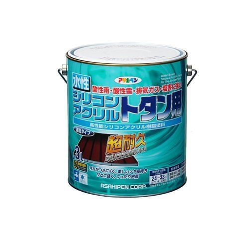 （まとめ買い）水性シリコンアクリルトタン用 こげ茶 3L [x3缶セット]