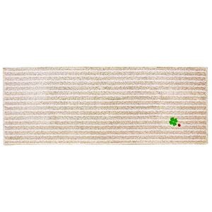 (35個セット) キッチンマット/台所マット (45cm×120cm) 長方形 綿混素材 防滑加工 『ナチュラルクローバー』