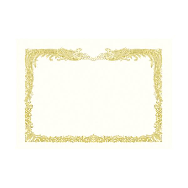 ササガワ 金箔賞状用紙 B4判 縦書用 白 100P