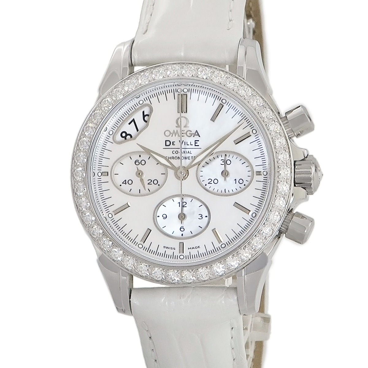 デ ヴィル コーアクシャル クロノグラフ 422.18.35.50.05.002 自動巻き レディース 純正ダイヤ シェル 3年保証