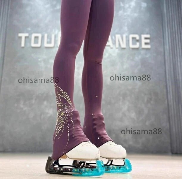 新入 レギンス フィギュアスケートパンツ 練習着 子供 大人 レギンス 高弾性 優しい レディース パンツ フィギュアスケート 練習衣装 アイスパンツ ラインストーン 女性 タイツ 練習 ロング
