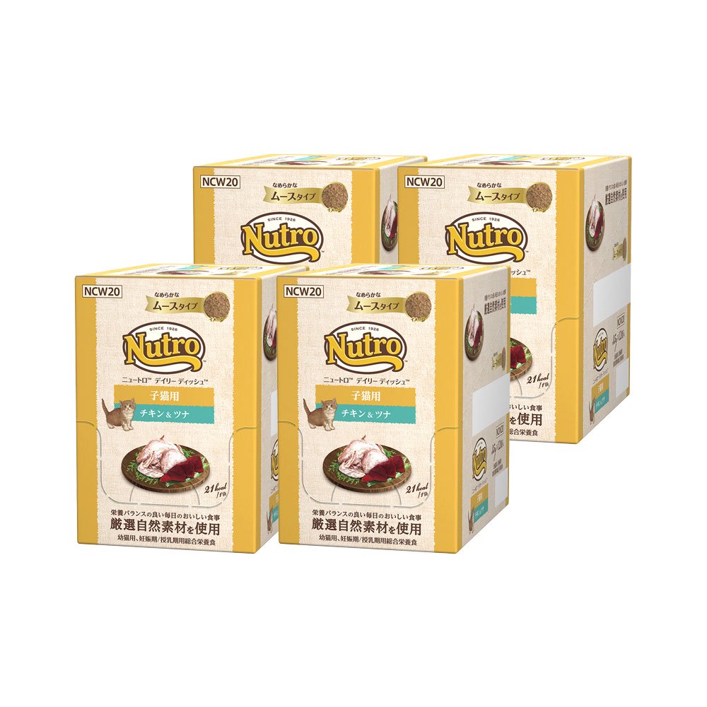 子猫　キャット　デイリー　ディッシュ　子猫用　チキン＆ツナ　なめらかなムースタイプ　パウチ　３５ｇX４８袋　猫　ＣＲＣ35―60―74―00―00