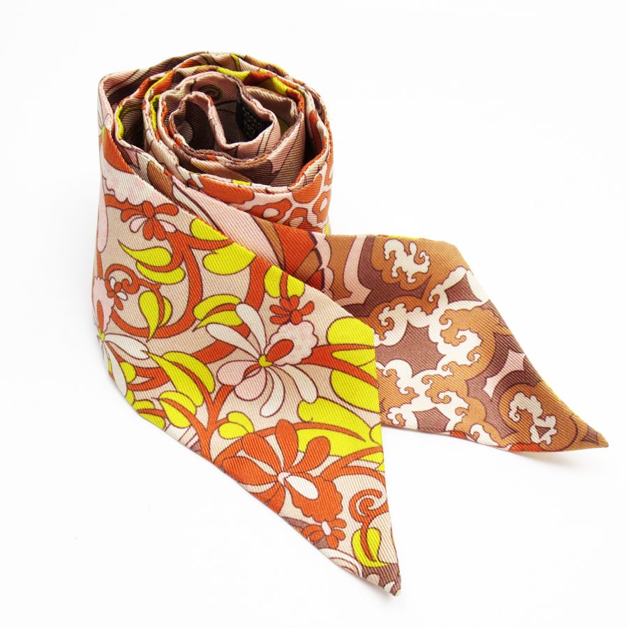 エルメス HERMES スカーフ ツイリー シルク マルチカラー レディース t19579j