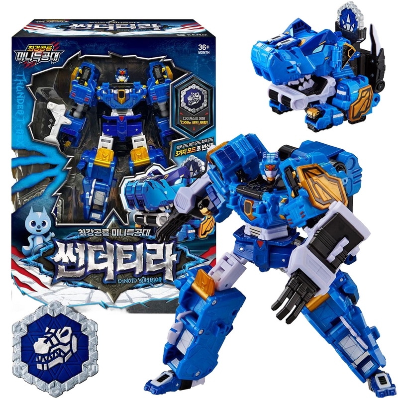 最強恐竜ミニ特攻隊サンダーティラティラノサウルスボルト変身ロボット玩具