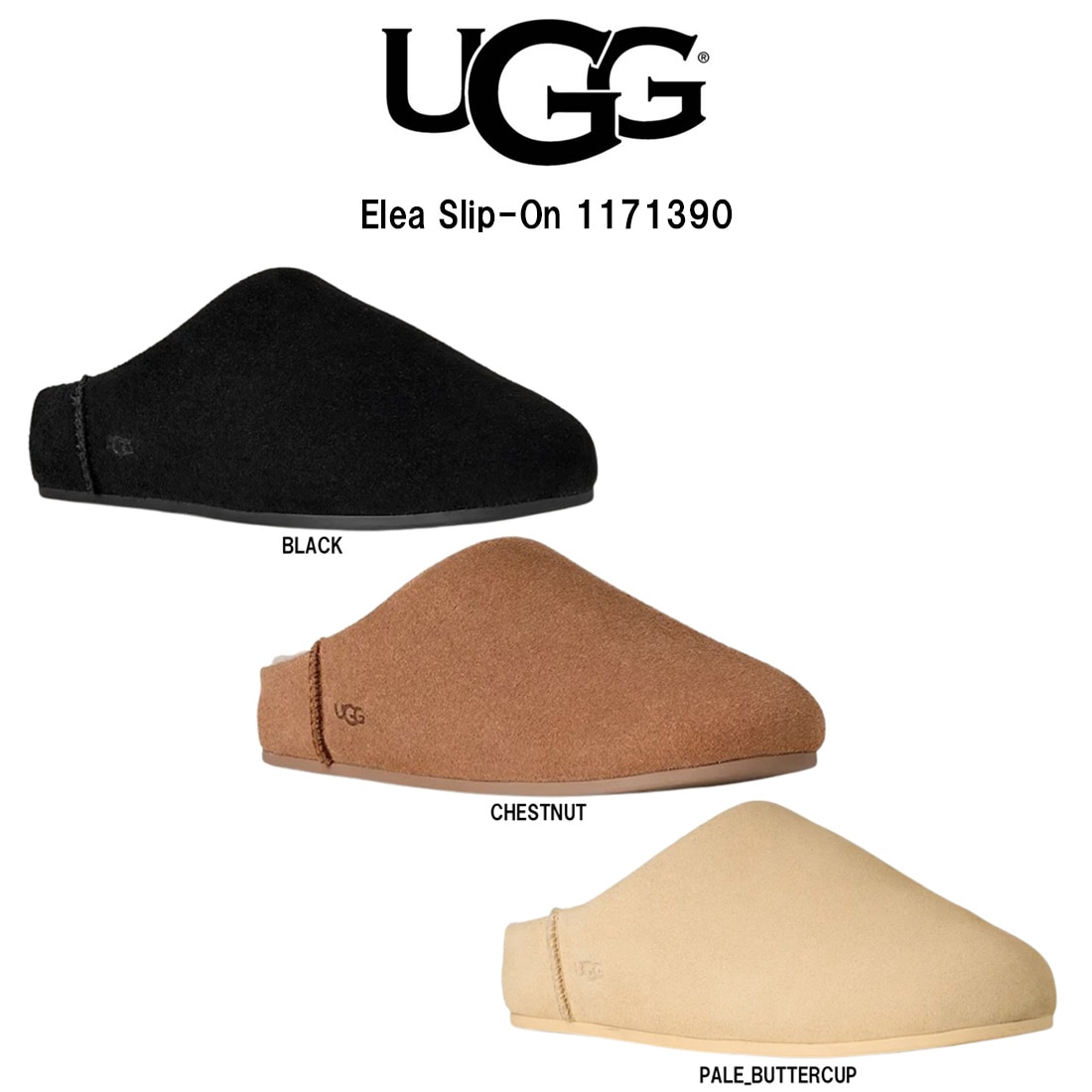 UGG レディース エレア スリッポン ルームシューズ スリッパ シューズ スエード シープスキン ふわふわ 防水 靴 W Elea Slip-On 1171390
