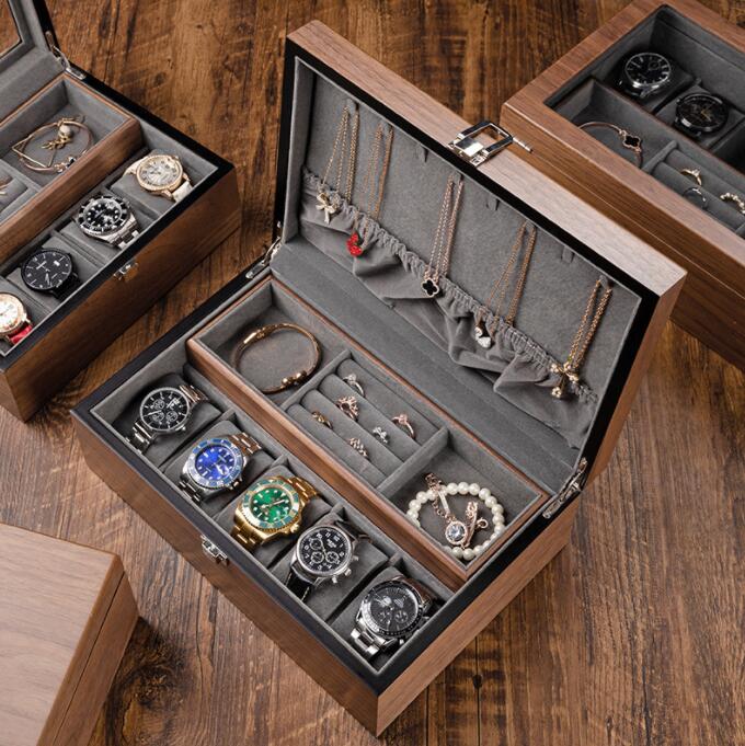 新発売!ポイント10倍! 時計ケース 木製 腕時計ケース おしゃれ 時計収納ケース 収納4/5本入り メガネ収納 高級 ウォッチボックス コンパクト コレクション ビジネス 父の日 腕時計ボックス プ