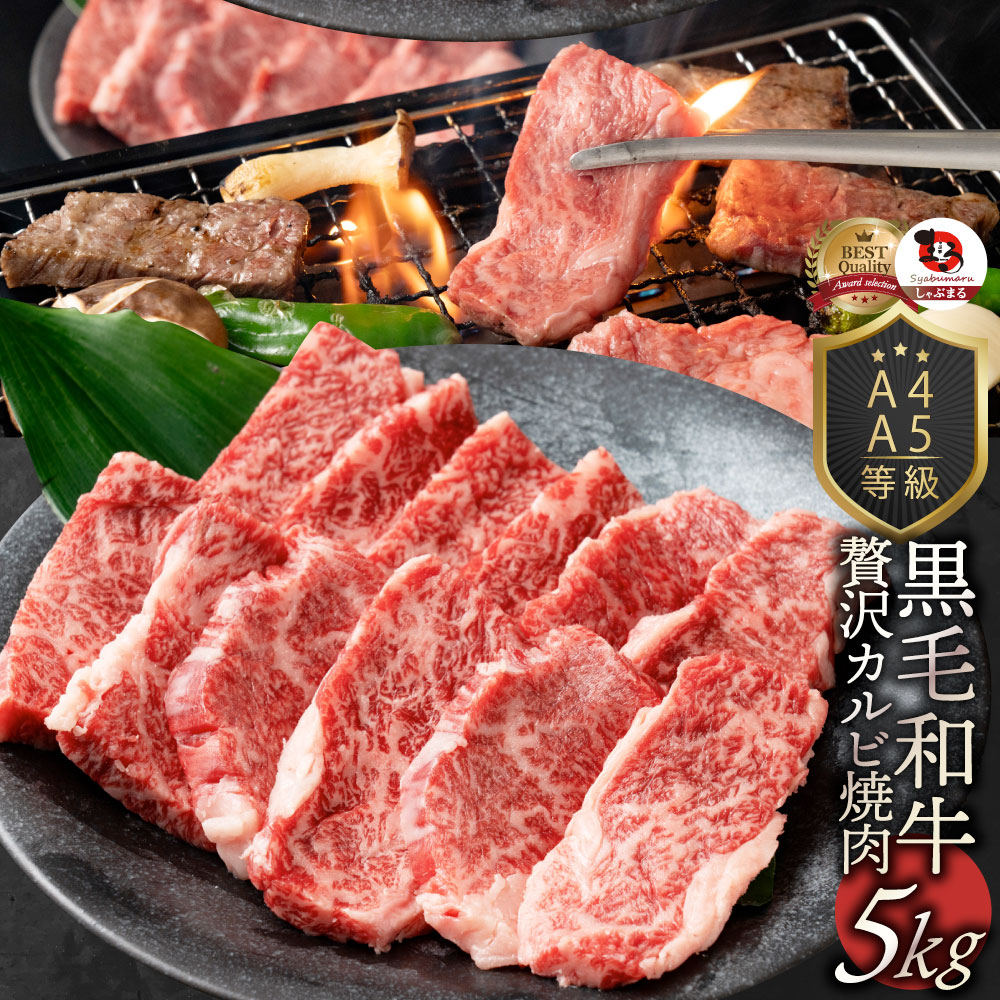 A4，A5等級 特選 黒毛和牛 カルビ焼肉 5kg