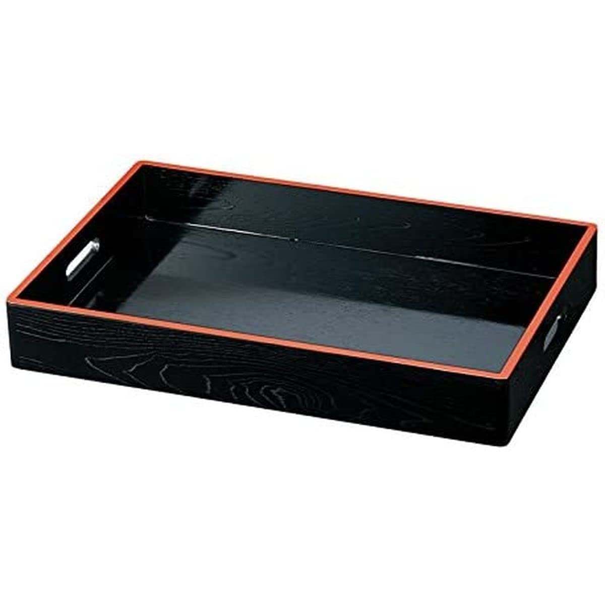 J-kitchens お盆 トレー 木製2尺3寸料理箱 黒天朱 日本製 529