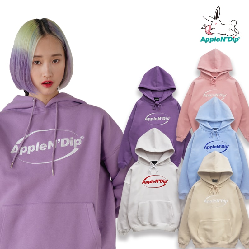 Apple N Dip 最新作 韓国正規品 Half Circle Hoodie 韓国ファッション 送料無料