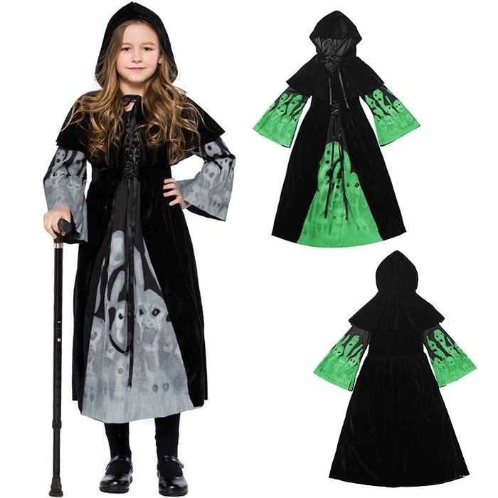 人気商品再入荷ハロウィン 衣装 子供 コスチューム　魔女 衣装 どくろ服 コスプレ 吸血鬼 ヴァンパイア ハロウィンコスプレ仮装 キッズ 子供用　子供用 コスチューム　Halloween変装 魔 4,324円