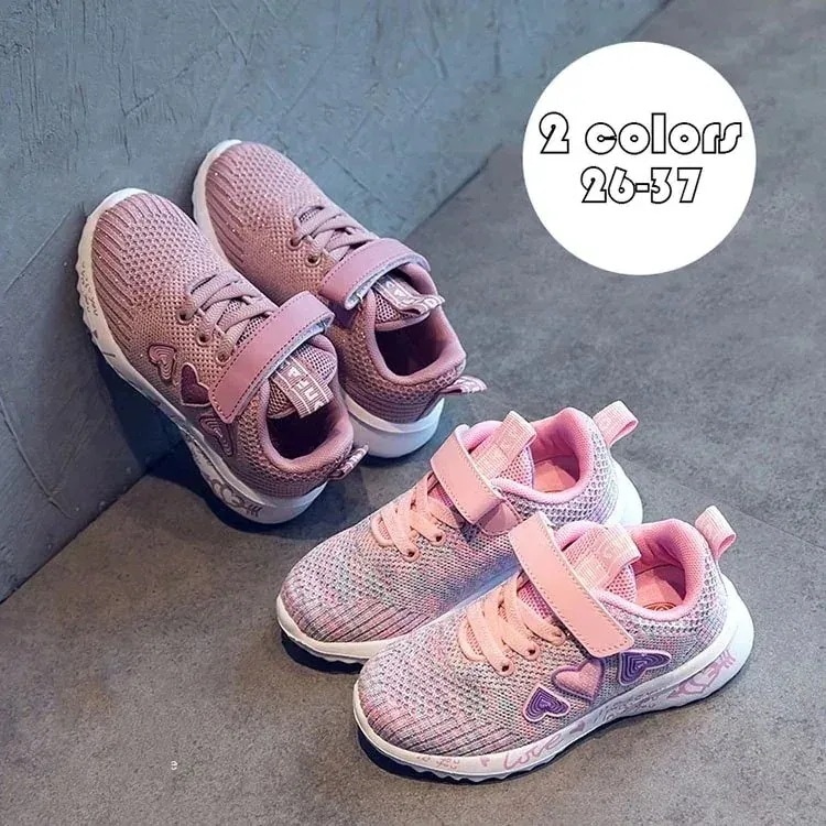 5点セット 子供のスポーツシューズ女の子小学生ハイキングコースとフィールド歩きやすい軽くてかわいい子供靴滑り止め