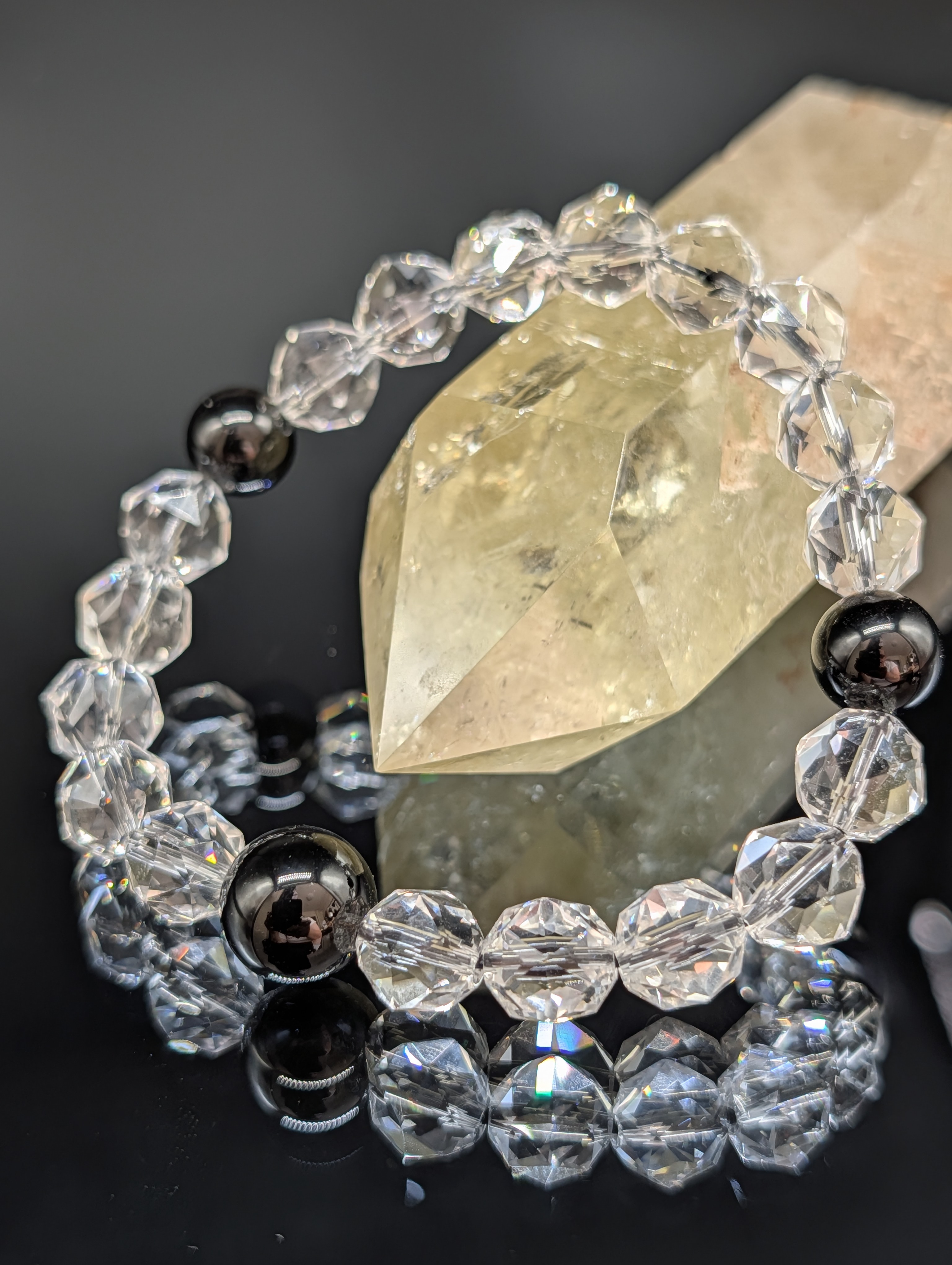 パワーストーン モリオン 水晶(プレミアムスターカット) 10mm 親玉12mm ブレスレット 最強守護 浄化 厄除け 7,965円