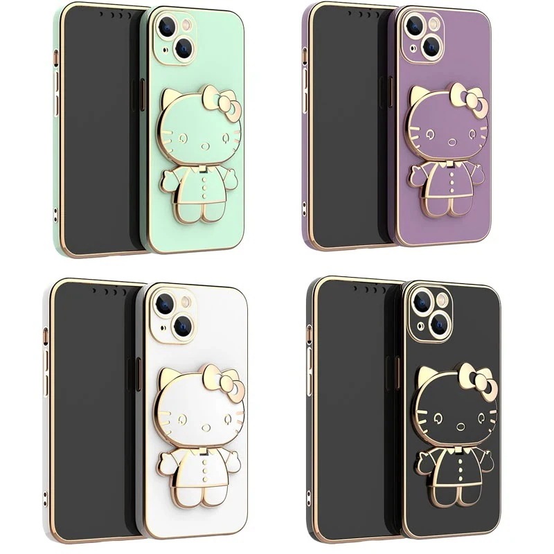 メガ割新作更新化粧ミラー付きiphone13 14ケース全機種対応 iPhone12 11 Pro Max X XS miniスマホ保護ケースkittyちゃん可愛い耐衝撃778