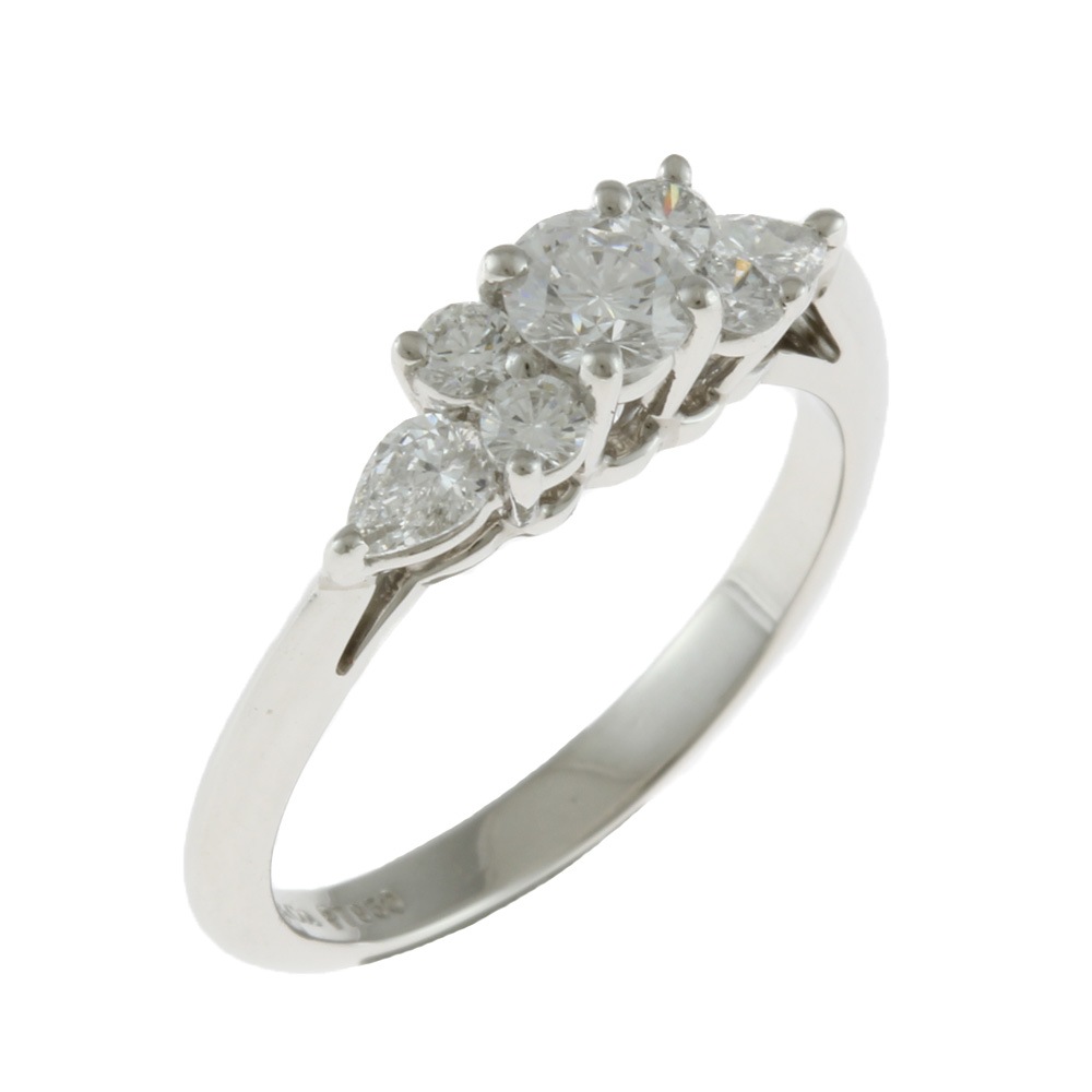 ティファニー TIFFANY&Co. セブンストーン リング 指輪 8号 Pt950プラチナ ダイヤモンド レディース 中古