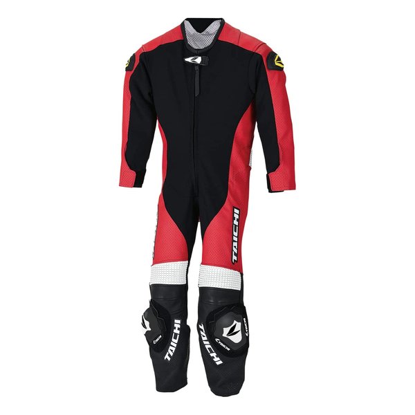 J-022キッズレザースーツ プロテクター内蔵 ストレッチ レッド 130cm NXL022 NXL022RD130