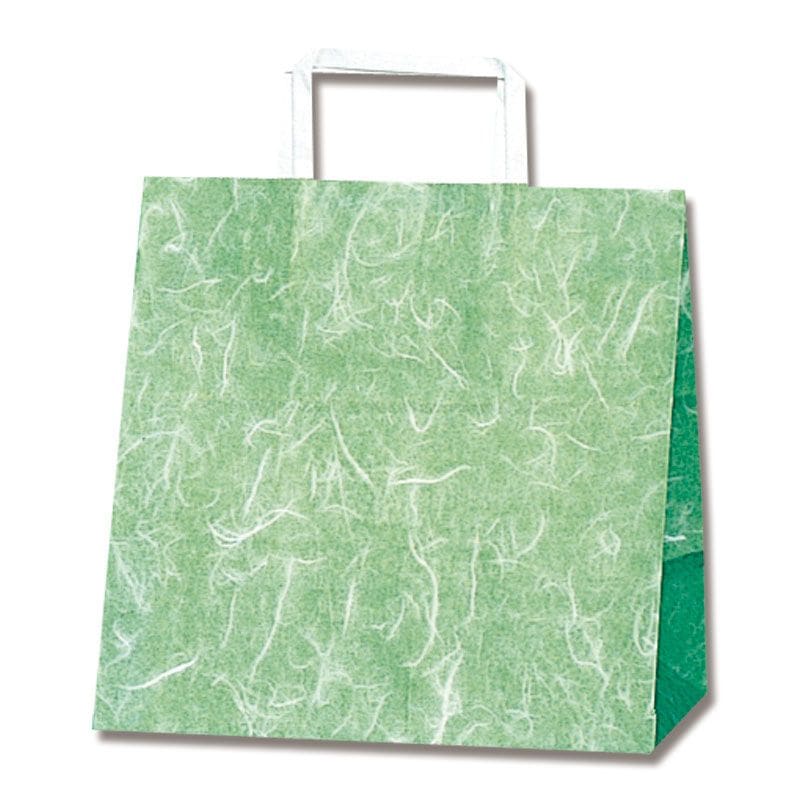 （まとめ買い）シモジマ HEIKO 手提げ紙袋 H25チャームバッグ E（平手） 雲竜 緑 50枚 幅260xマチ160x高260mm 003274001 [x3セット]