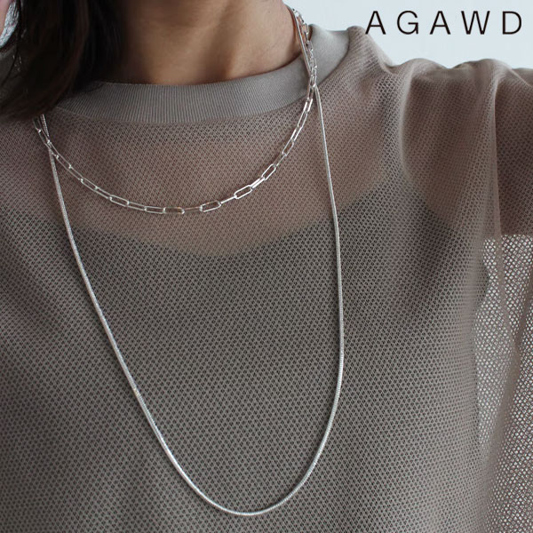 【即納】 アガウド AGAWD 小物 25春夏 Double Chain Necklace ダブルチェーンネックレス アクセサリー ギフト 0225-9028