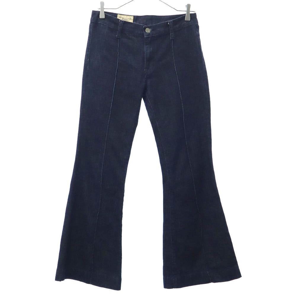 ブーツカットデニムパンツ w26 ネイビー ジーパン レディース
