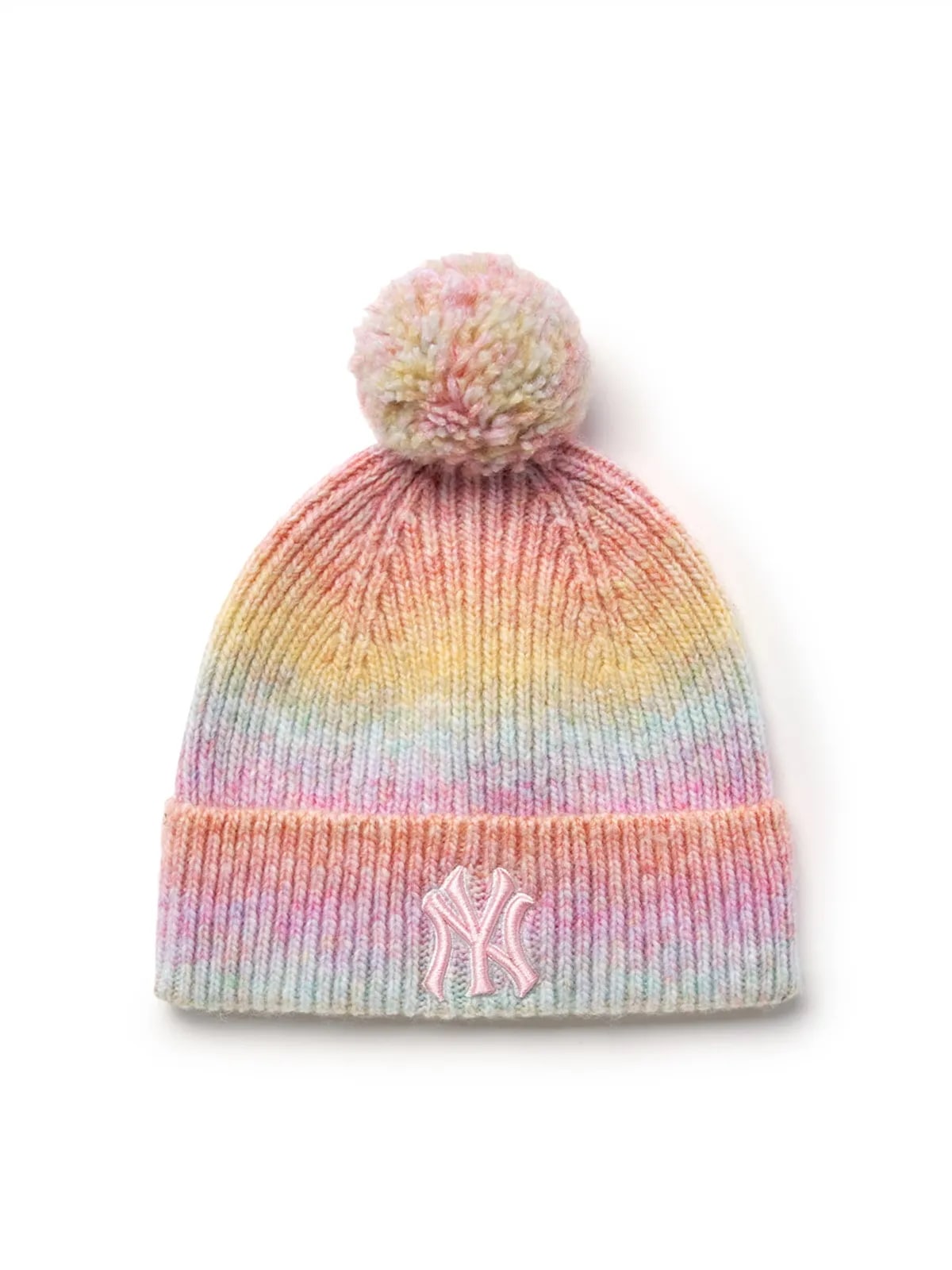 キッズ 女児 グラデーション ポンポン ビニー NY(Pink)