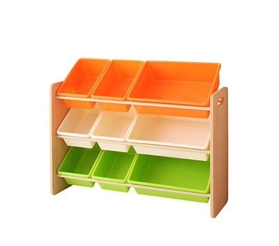 お片づけが身につく!ナチュラルカラーのおもちゃ箱[Mycket]ミュケ 3段 ナチュラル