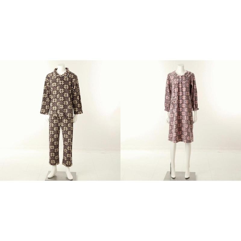 男性パジャマ女性ガウンセットVPA4557MBRSG