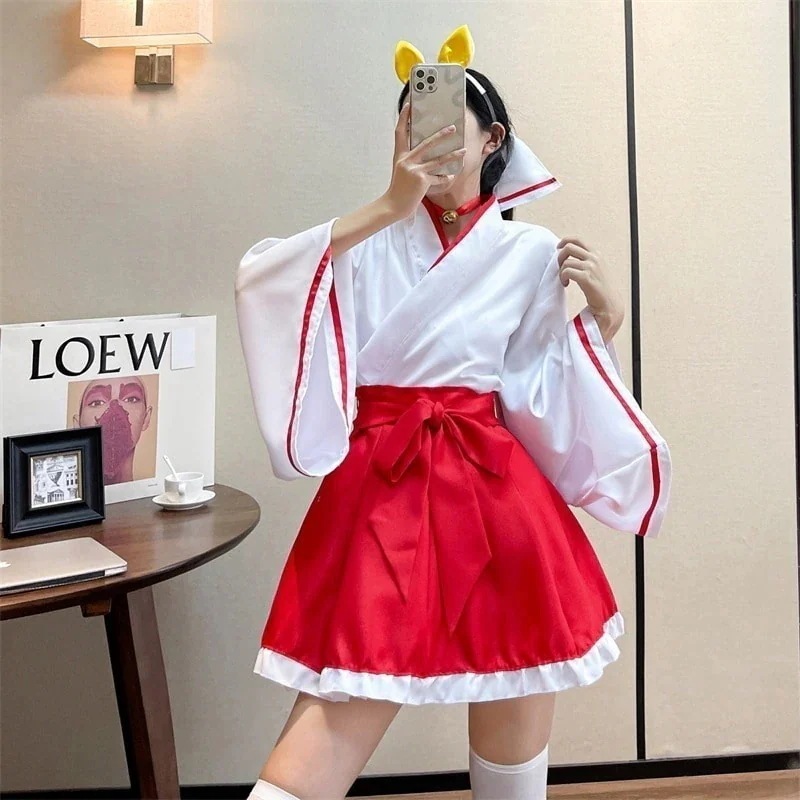 Qoo10] 巫女 コスプレ 巫女服 巫女装束 巫女さ : レディース服