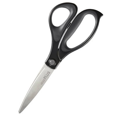 他サイト： プラス PLUS ハサミ フィットカットカーブ 大型タイプ スタンダード ブラック 35236 はさみ 文具 オフィス 事務 梱包 工作 切断 黒の商品画像