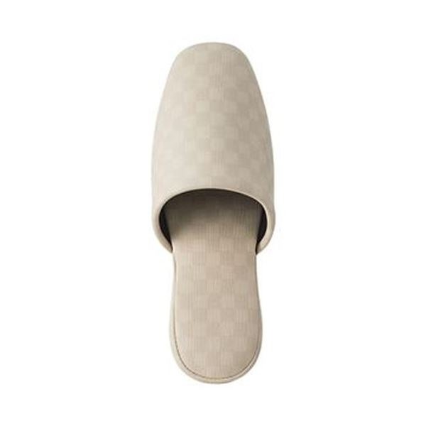 （まとめ）デザインPVC吊り込みスリッパフィオレッティ アイボリー 1足(×10セット)