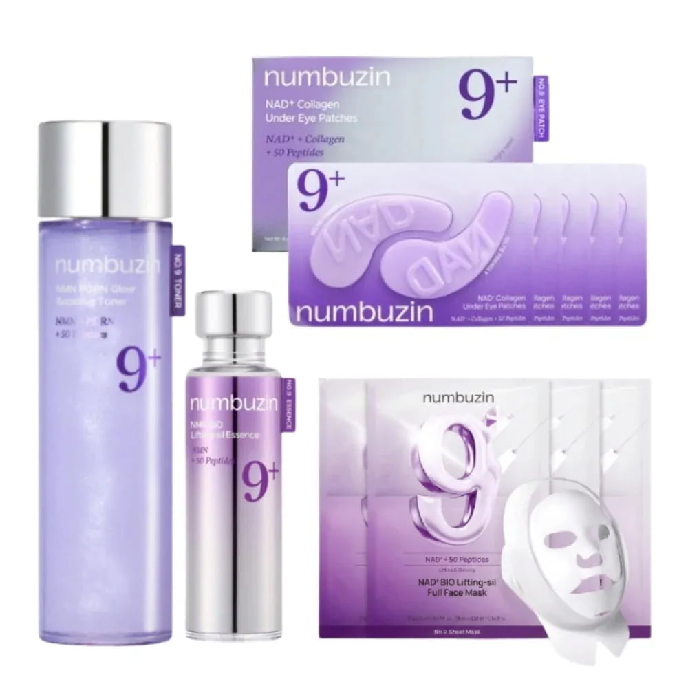 【限定販売】人気集中ケア 3点セット 9番 NMN PDRN トリートメントトナー 150ml + バイオリフト 濃縮美容液 (30ml/50ml 選択) + レチノール アイクリーム 10ml