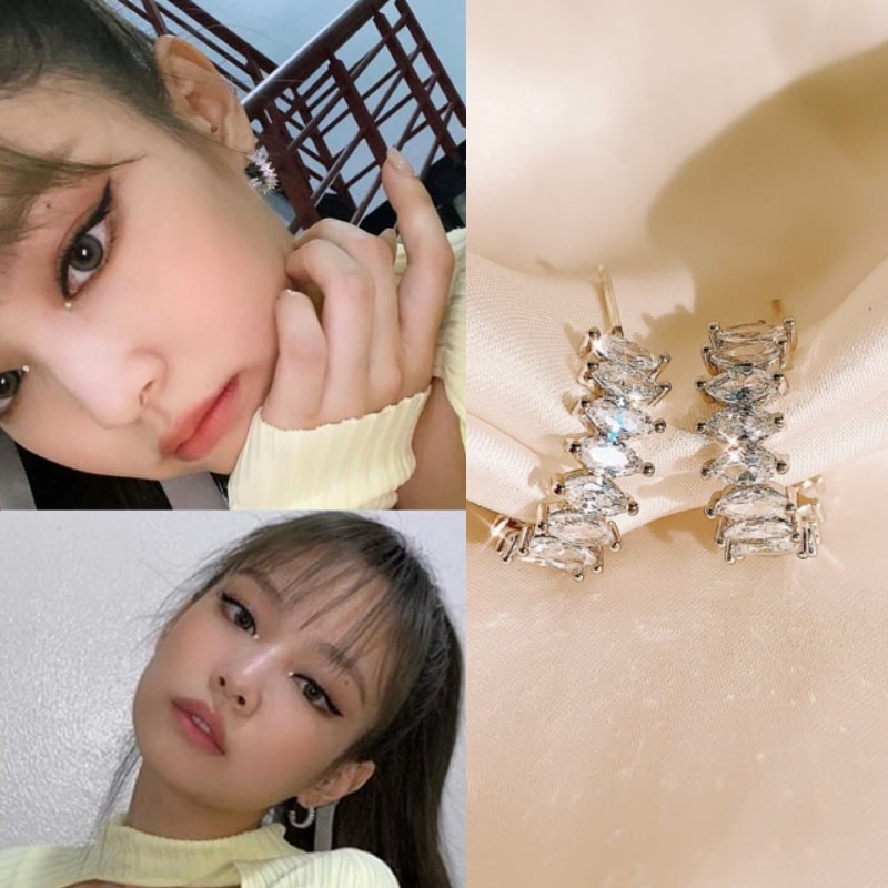 BLACKPINK JENNIE LISA 着用 Valentie Cubic Earring