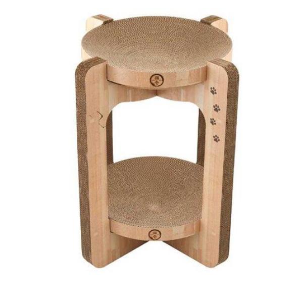 猫壱 バリバリボウルタワー ライトブラウン 1台入 (DC-0852)