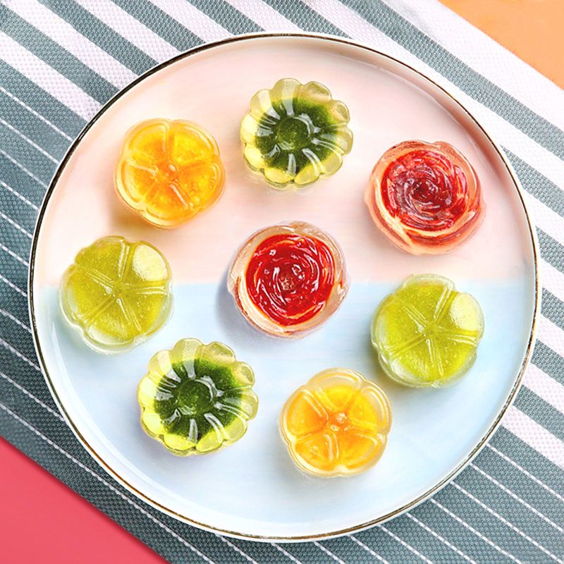 水晶雪月餅宮廷フルーツのすぐに食べられるデザートそしてさまざまな中秋節の味の月餅