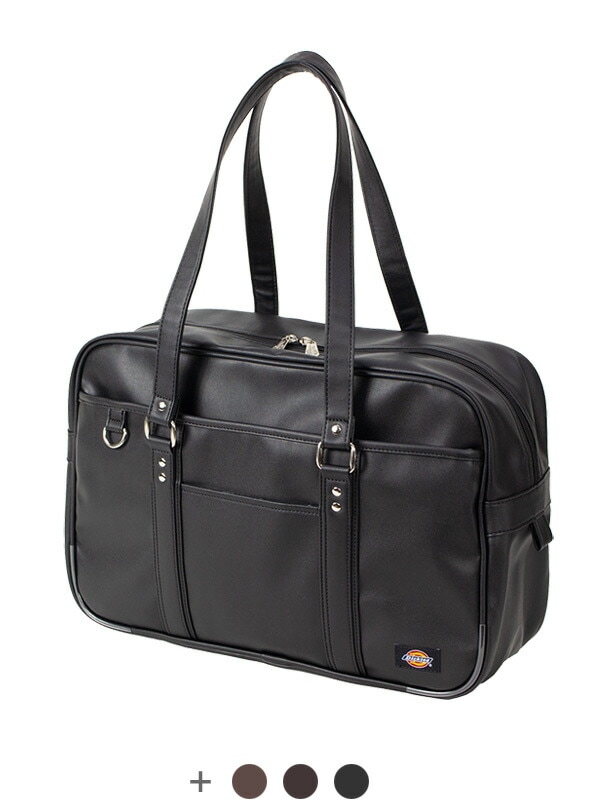 Dickies ディッキーズ スクールバッグ 高校生 合皮 女子高生 男子高生 ブラウン ブラック スクバ 肩掛け サブバッグ 高校生 中学生 通学バッグ 女子 男子 おしゃれ かわいい ブランド レ