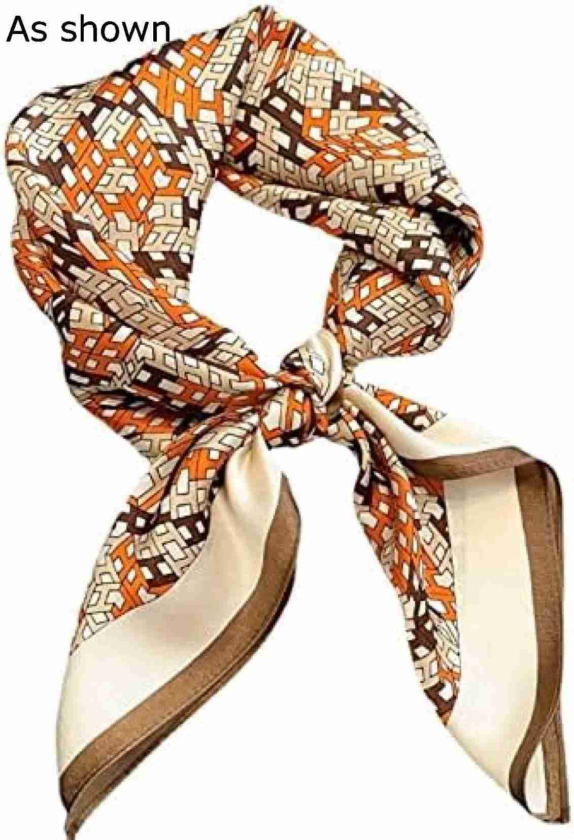 【20%OFFクーポン～】レディース スカーフ 立体文字 H スカーフ おしゃれで上品な飾り 春秋 スクエアスカーフ 70cm ネックスカーフ 制服用 カジュアル上品 結婚式