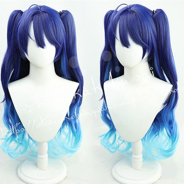 コスプレウィッグ バーチャルYouTuber風 彩虹社 VTuber 天宮こころ かつら WIG 耐熱 cosplay 仮装 変装 コスチューム-521
