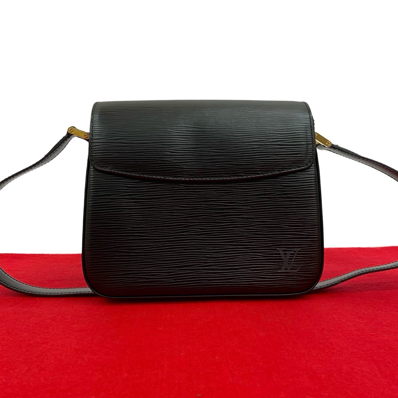 ヴィンテージ ビュシ エピショルダーバッグ レザー ブラック 478-7